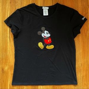 Sequined Mickey Mouse Knit Top